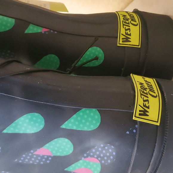 Name Your PRICE🔥Western Chief Indigo Dotty Downpour Rubber Rainboots size 6 - Picture 9 of 9